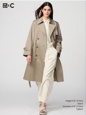 Uniqlo Women's Trench Coat in Beige